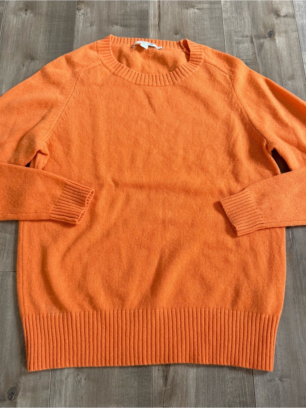 Boden Sweater Wool Nylon Women 12 Orange Pumpkin Crewneck Halloween Fall Warm